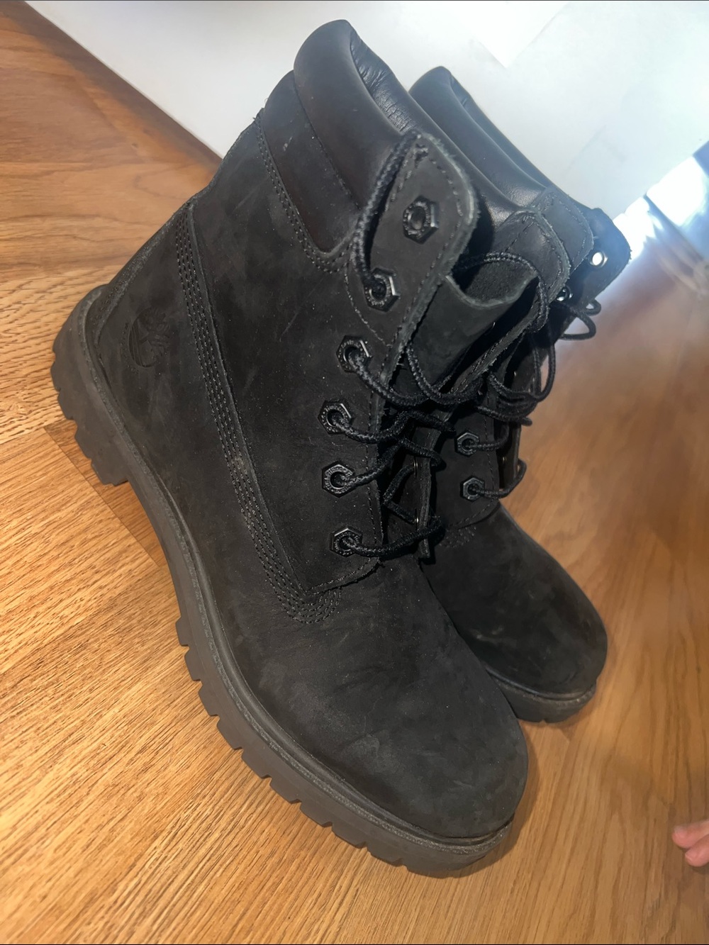 Men's Black Lace-Up Work Boots